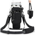 Water Bottle Carrier Bag with Phone Pocket for Stanley 40 & 30 oz Tumbler with Handle,Pink Insulated Neoprene Cup