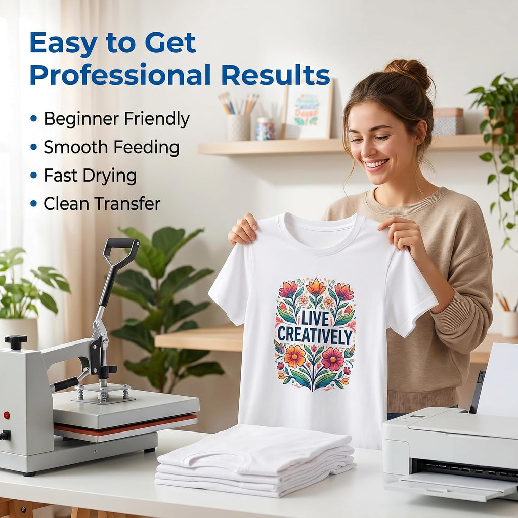 Sublimation Paper 120g Heat Press Paper 100Sheet 8.5x11 for T shirts | Letter Size Heat Transfer Paper for Tumblers