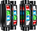 8x10W Spider Moving Head DJ Light, RGBW LED Stage Light 2 Packs | 8 LED RGBW Beams, Sound Activated & DMX512 Control