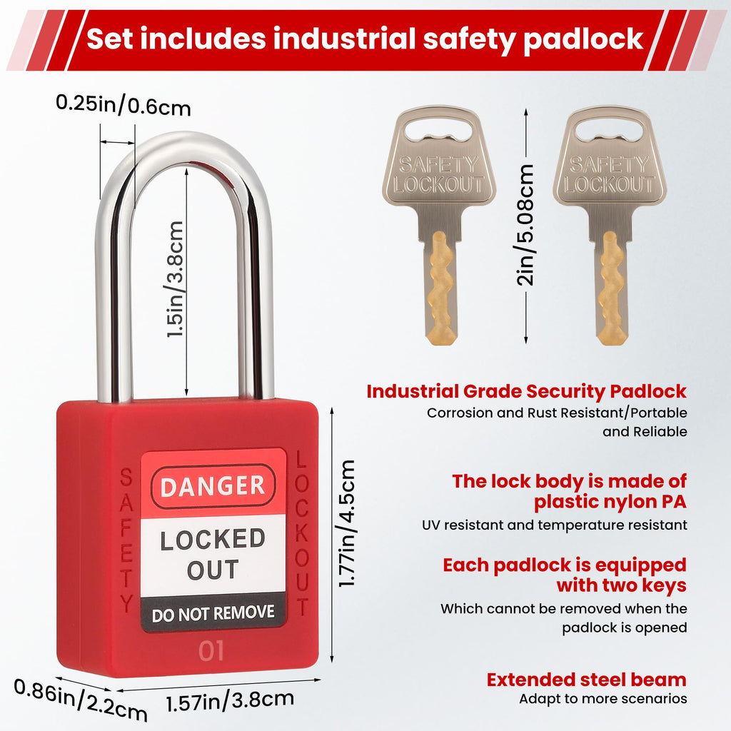Gate Valve Lockout with Safety Padlock, Hose Bib Lock 2 Pack