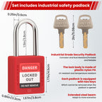 Gate Valve Lockout with Safety Padlock, Hose Bib Lock 2 Pack