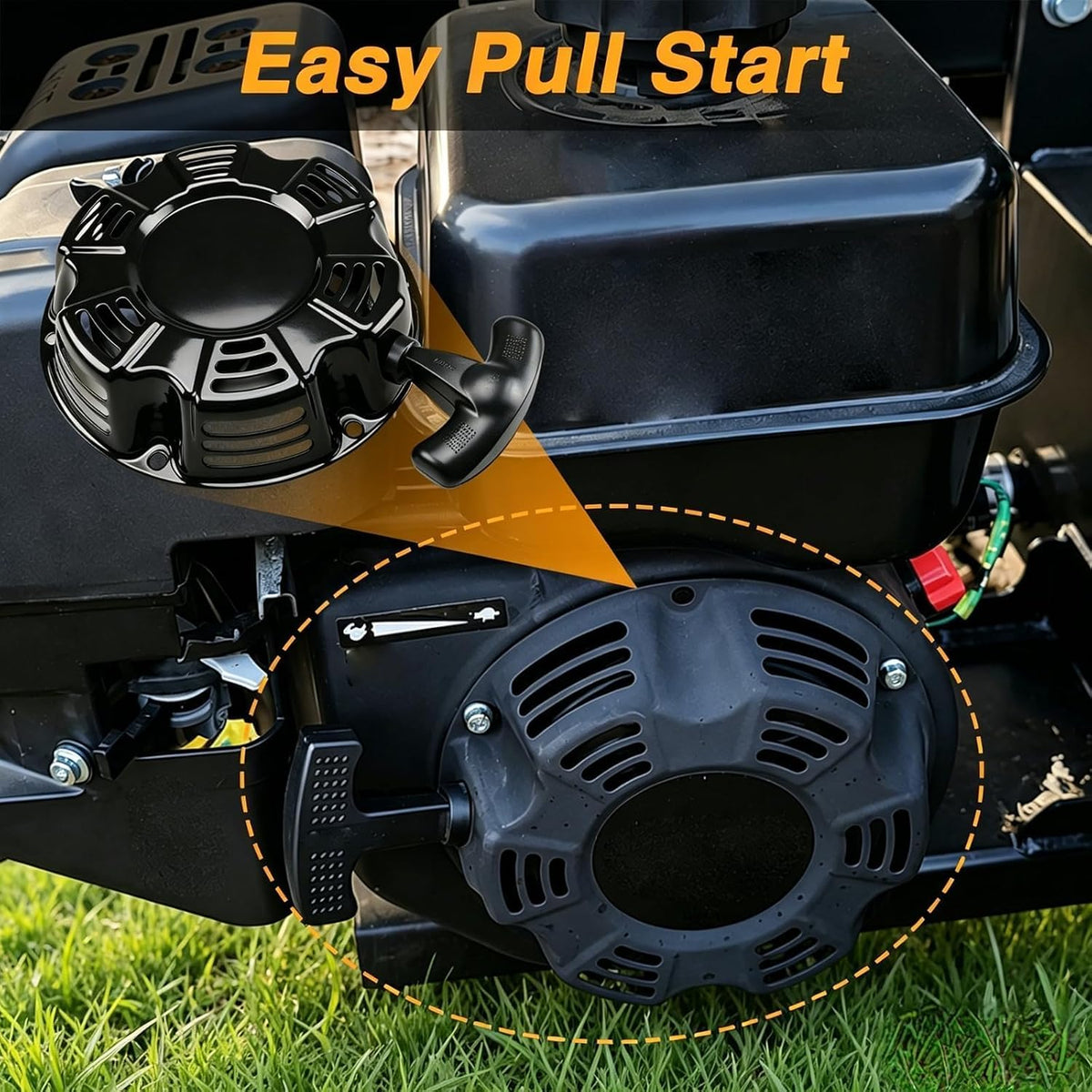 Pull Start Assembly, Recoil Starter Cord Rope Assembly Compatible with Kohler 3000 Series Engine SH255 SH265 SH270 196cc Replace # 18-165-05-S