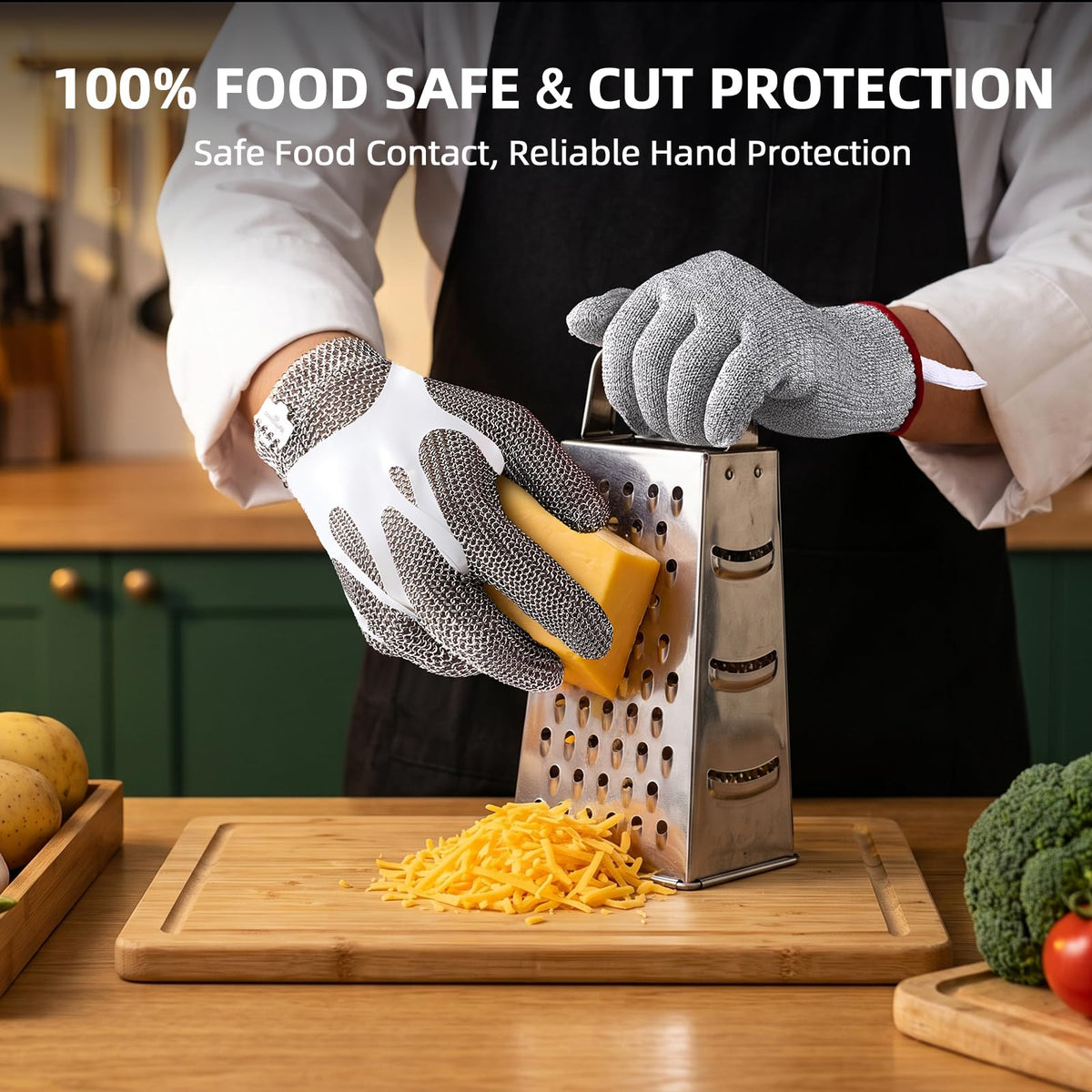Steel. Fine. No Cuts. Food Grade Cut Resistant Glove (Small)
