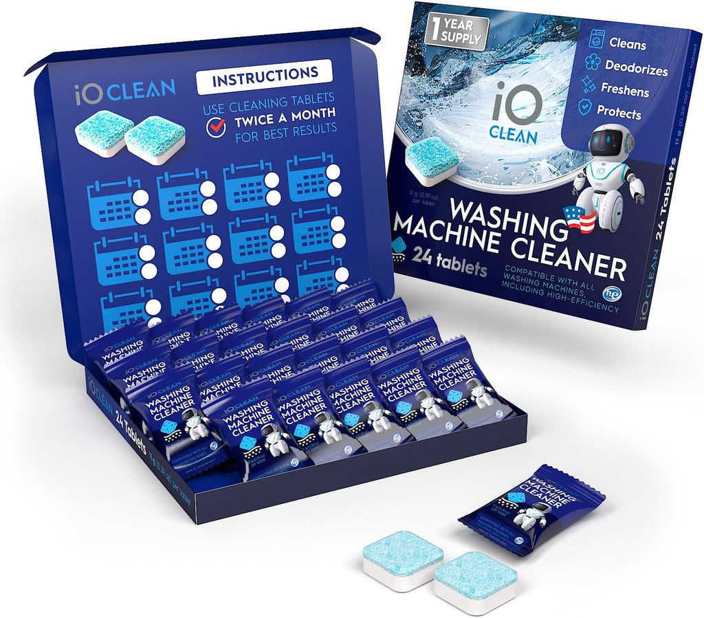 Washing Machine Cleaner Descaler Tablets, 24 Count |1 Year Supply