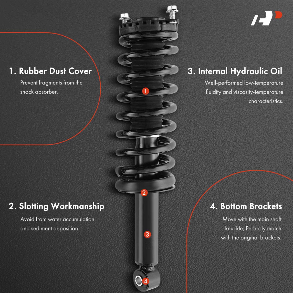 A-Premium Rear Struts with Coil Spring Compatible with Subaru