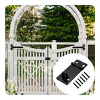 6PCS 2 Inch Padlock Hasp Latch, Black Iron Door Slide Bolt Lock Security Gate Clasp Hardware with Screws for Home