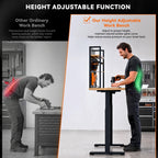 59"x24" Garage Work Bench Electric Height Adjustable with Pegboard