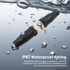 M12 Aviation Connector,4pcs 5-Pin Male Straight Socket Panel A Code Field Wireable IP67 Waterproof Industrial Circular Connector