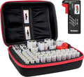 Battery Organizer Storage Case with Battery Tester, Holds 60 Batteries AA AAA C D 9V (Batteries not Included)