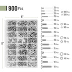 Nuts and Bolts Assortment Kit, 900 pcs, Stainless Steel