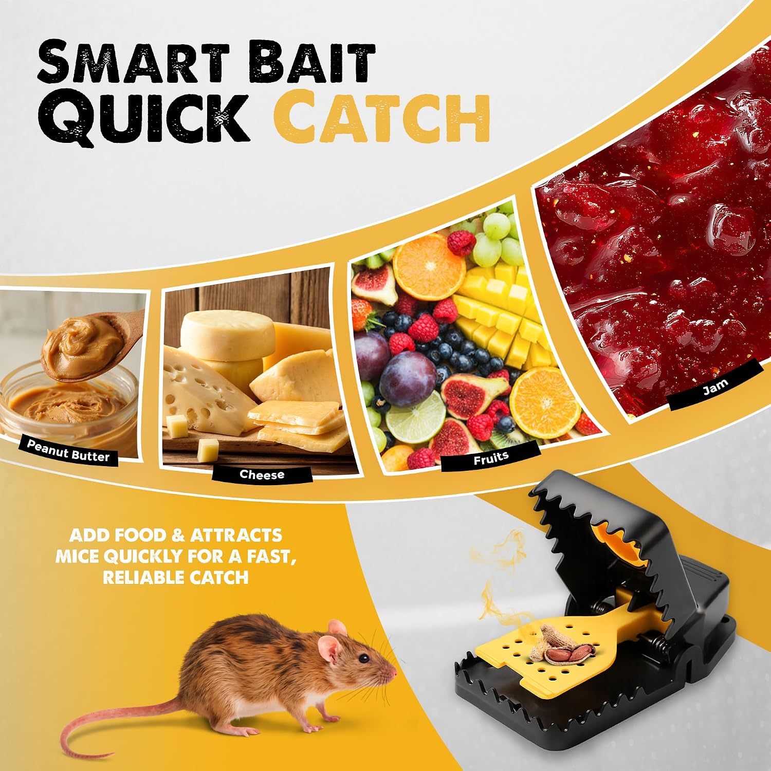 12 Pack Mouse Traps Indoor for Home,Mice Traps for House,Reusable Mouse Trap that Work,Small Mice Catchers for Home