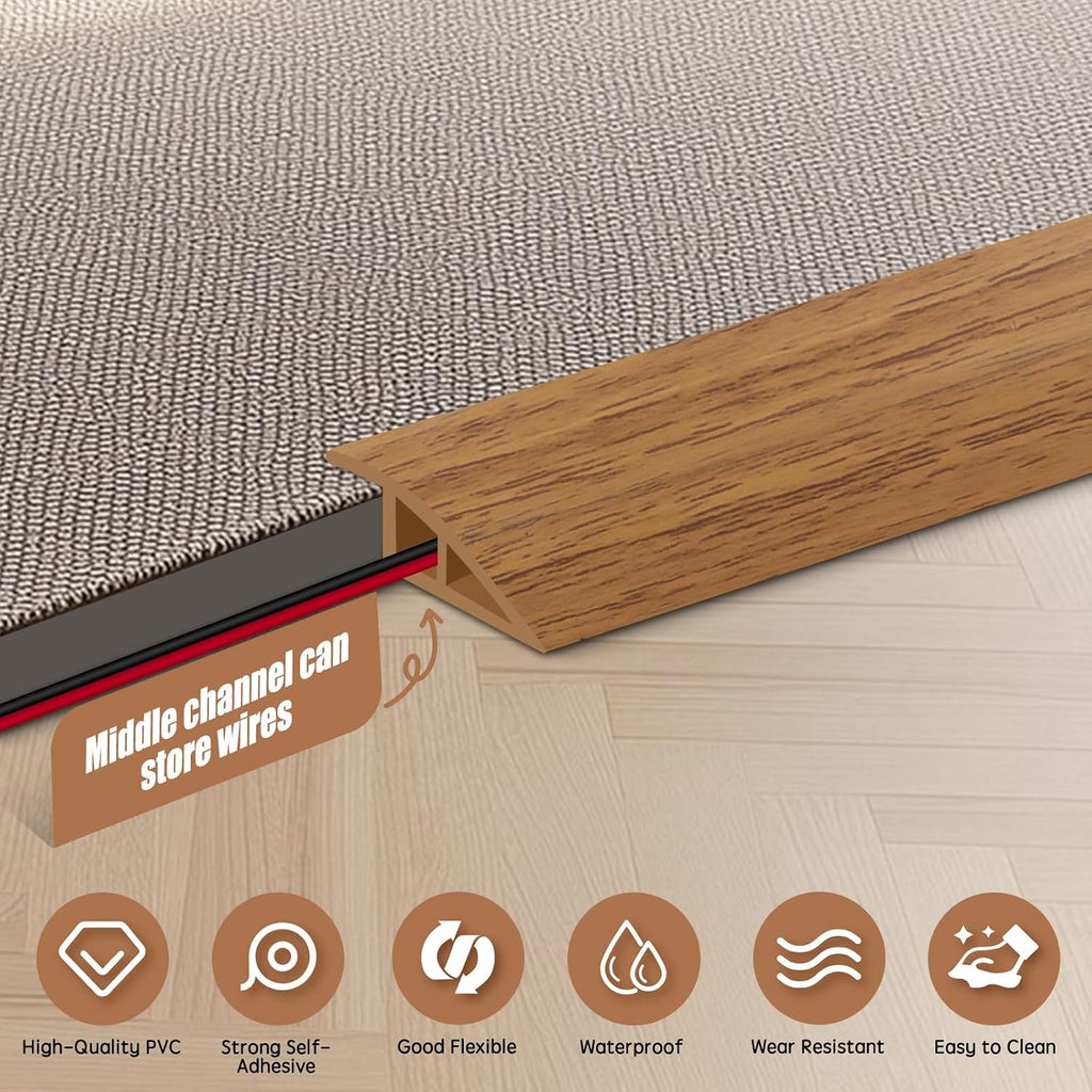 Floor Transition Strip Door Threshold 39" Floor Transition Reducer Trim on The Edges Threshold Strip Self Adhesive