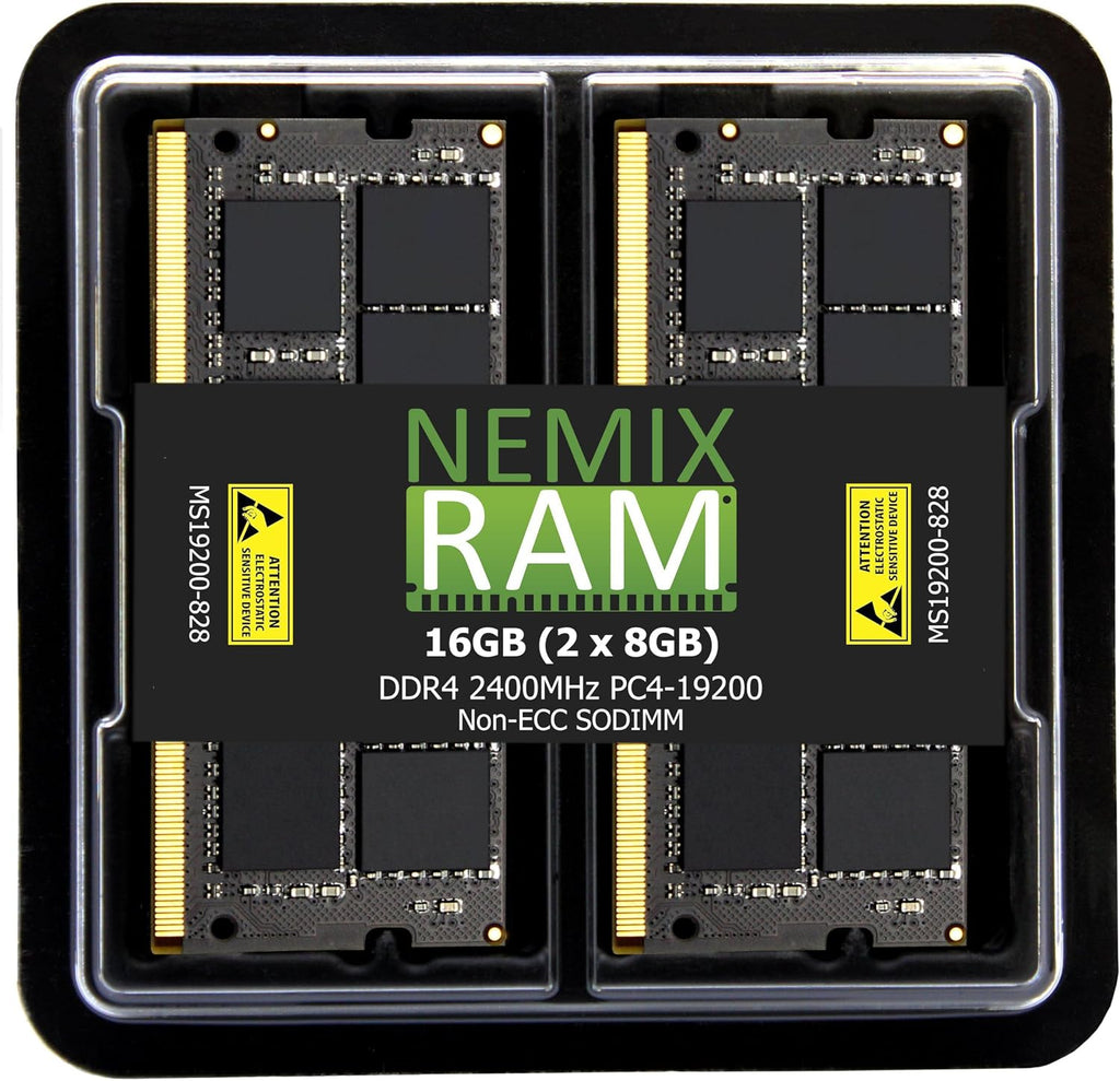 16GB (2X8GB) DDR4 2400MHz PC4-19200 2Rx8 1.2V CL17 260-PIN Non-ECC Unbuffered SODIMM Memory KIT Compatible with Apple