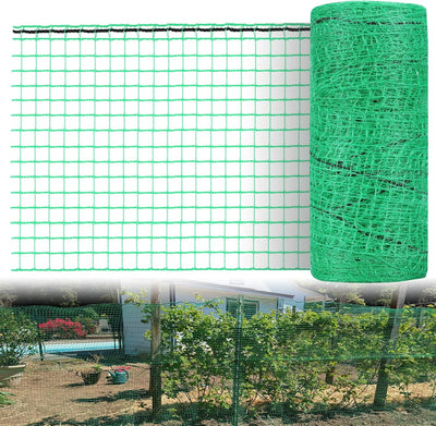4x100ft Deer Fence Netting, Temporary Fence for Garden, Plastic Mesh Fence