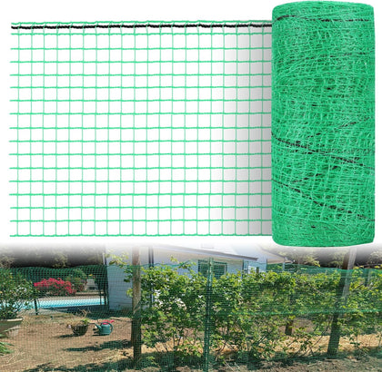 4x100ft Deer Fence Netting, Temporary Fence for Garden, Plastic Mesh Fence
