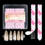 360 pcs EASY TEAR Adhesive Tabs for Press on Nails Display, Clear Removable Double Sided Gel Glue Mounting Sticky