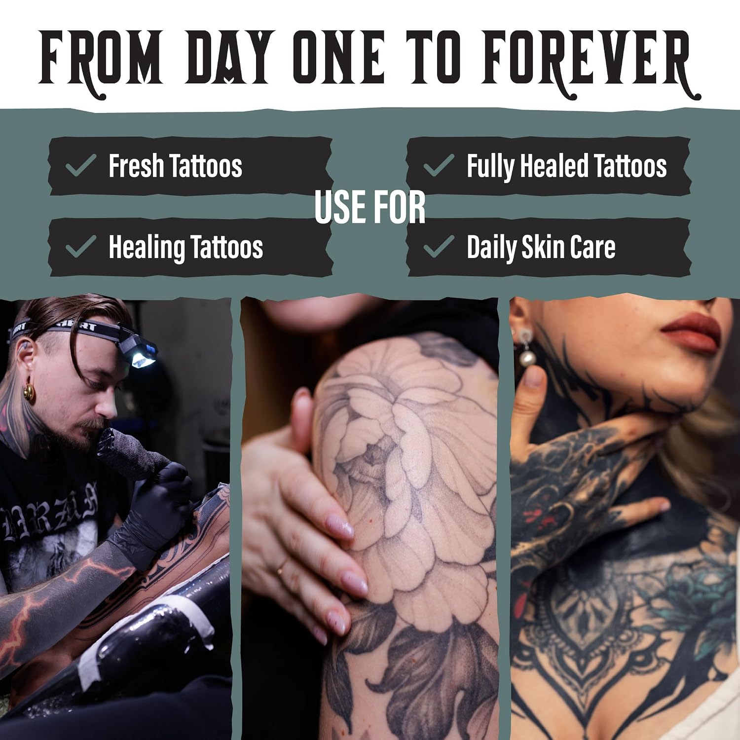 Hustle Butter Fragrance Free Tattoo Aftercare 5oz Tattoo Balm, Unscented Vegan Tattoo Butter and Healing Cream for