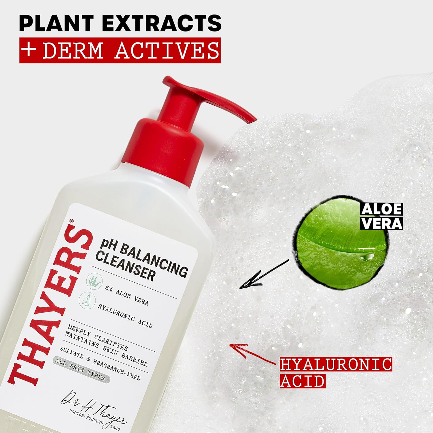 pH Balancing Daily Cleanser, Face Wash with Aloe Vera, Gentle and Hydrating Skin Care for Dry, Oily, or Acne Prone