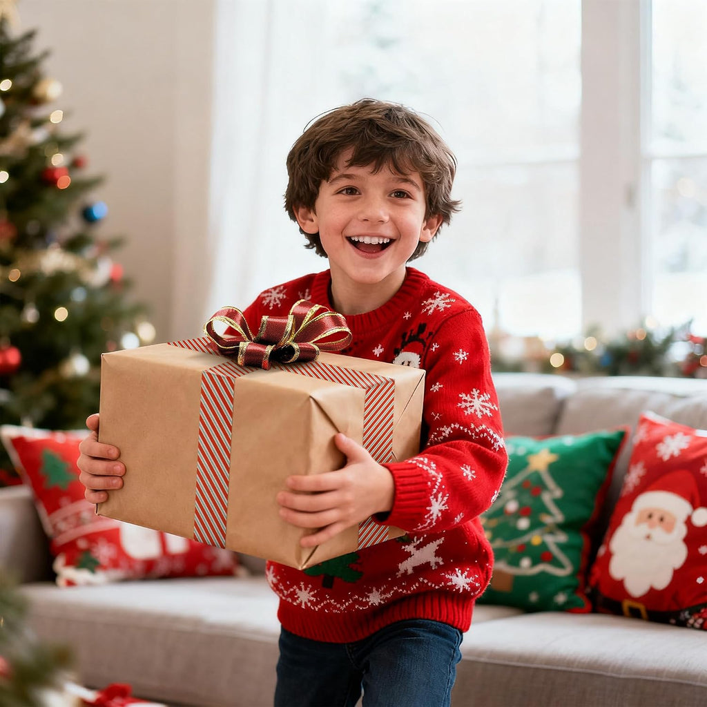Christmas Packing Tape 100 Yards for Holiday Boxes Stripe