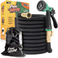Plus Expandable Garden Hose with 8 Function Nozzle, 100FT - Lightweight Retractable Garden Hose, Water Hose - No-Kink