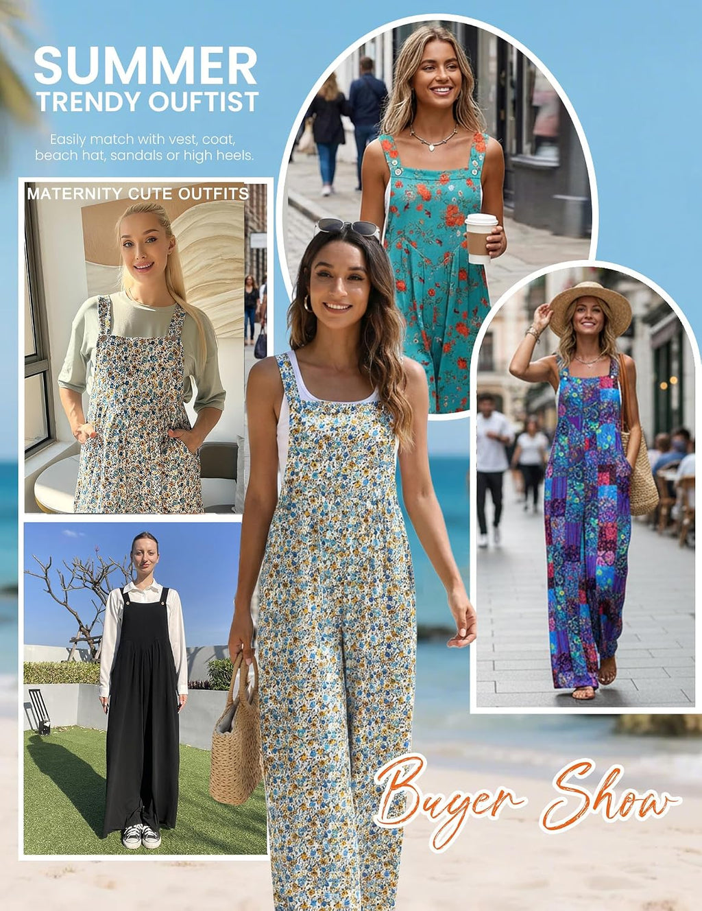 Women's Overalls Boho Summer Jumpsuits Cute Casual Outfits Rompers