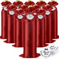 12 Pcs Red Satin Wine Gift Bags, Gift Giving