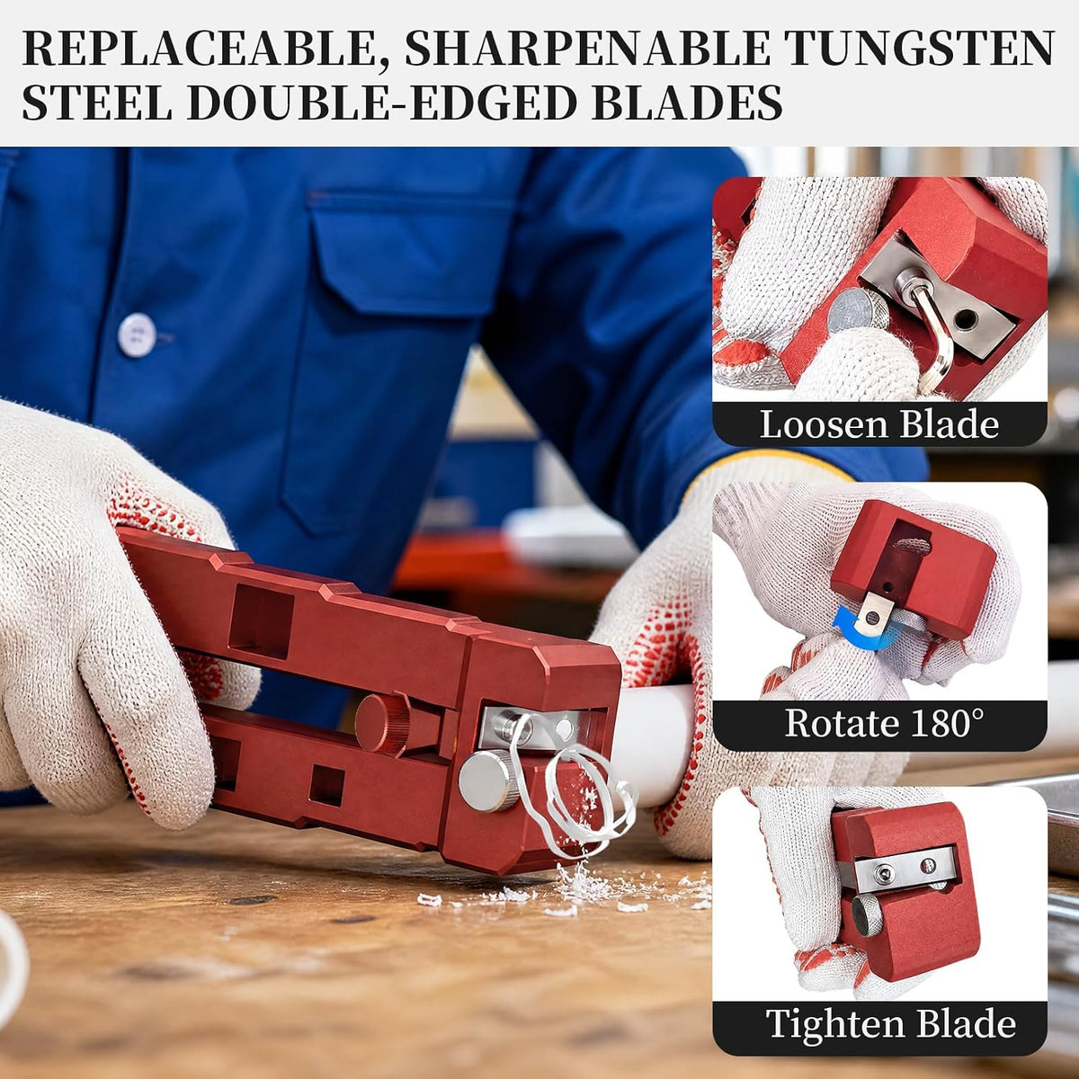 PVC Pipe Chamfer Tool, Adjustable 1/2" to 4" Universal Chamfer Reamer