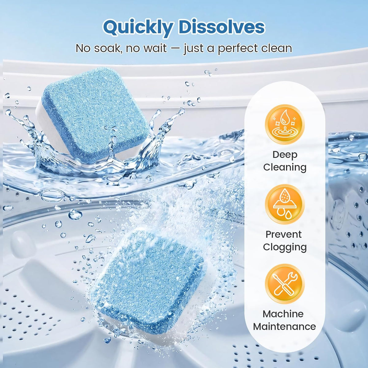 Washing Machine Cleaner Tablets for ALL Front & Top Loader
