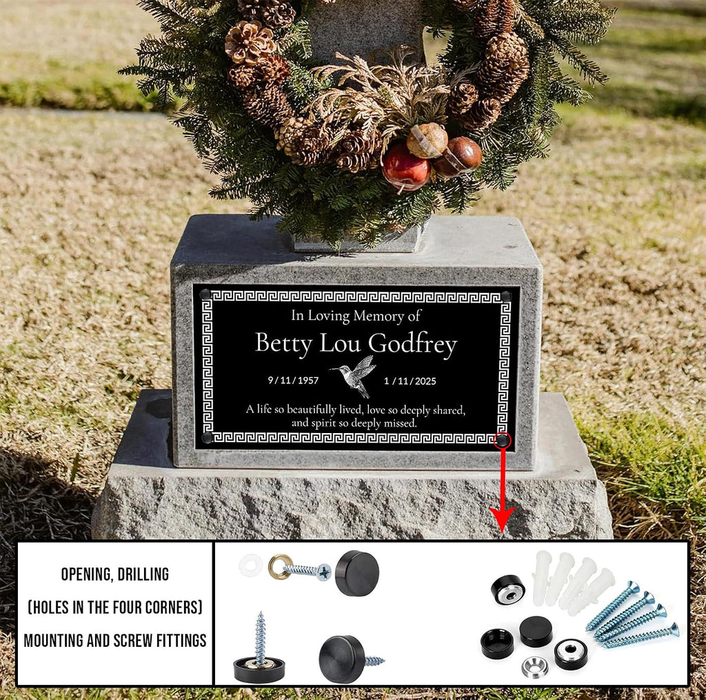 Personalized Memorial Stones for Loved Ones, Engraved Outdoor Memorial Plaques, Garden Memorial Stone, Tree Plaque