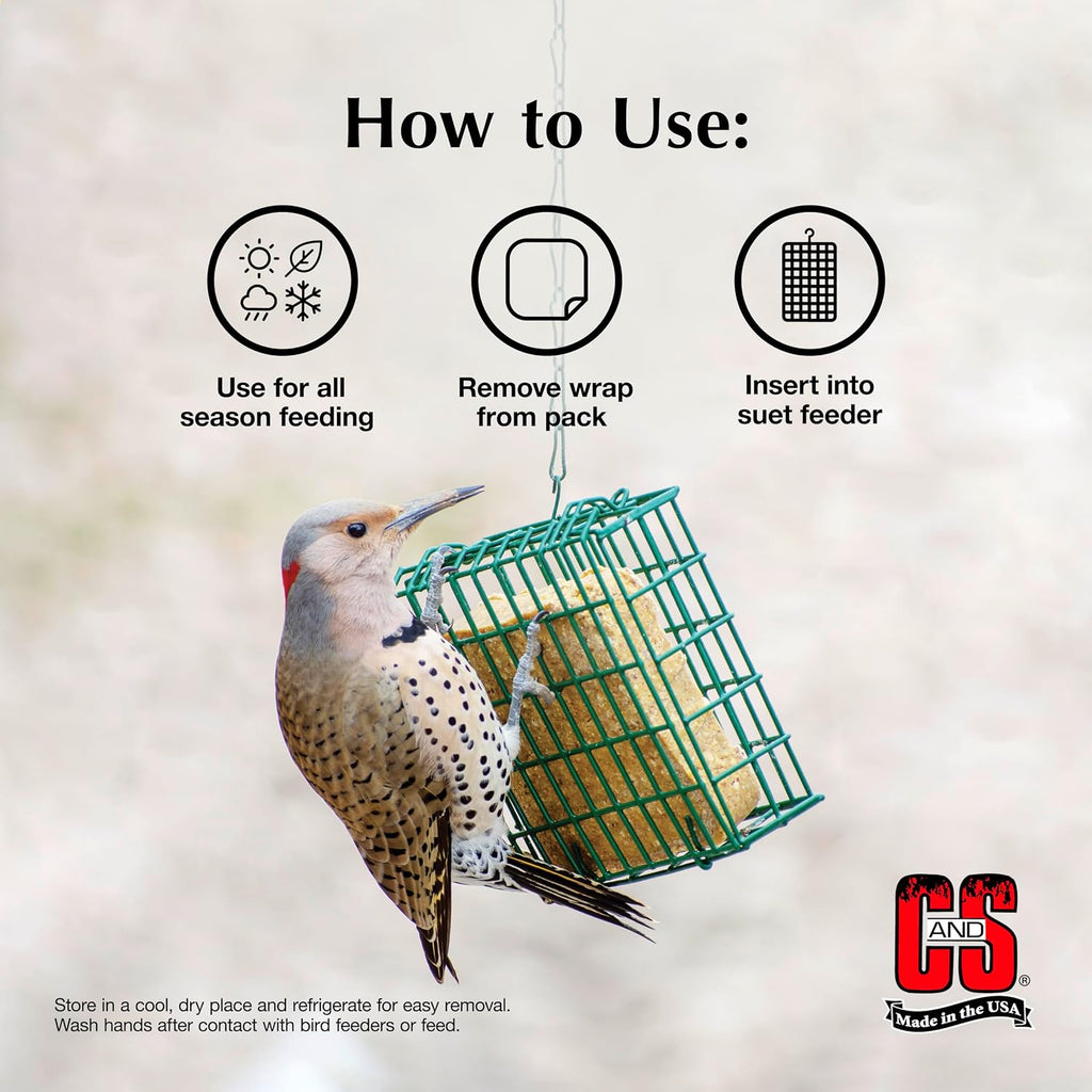 Suet Variety Value Pack, Peanut Delight Dough & Berry Treat, Wild Bird Food, Year Round Source of Energy for Birds