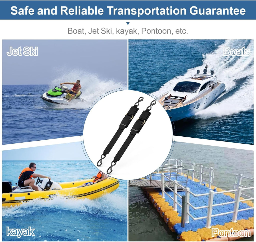 Heavy-Duty Boat Tie Down Straps to Trailer, Secure-Fit Boat Trailer Straps