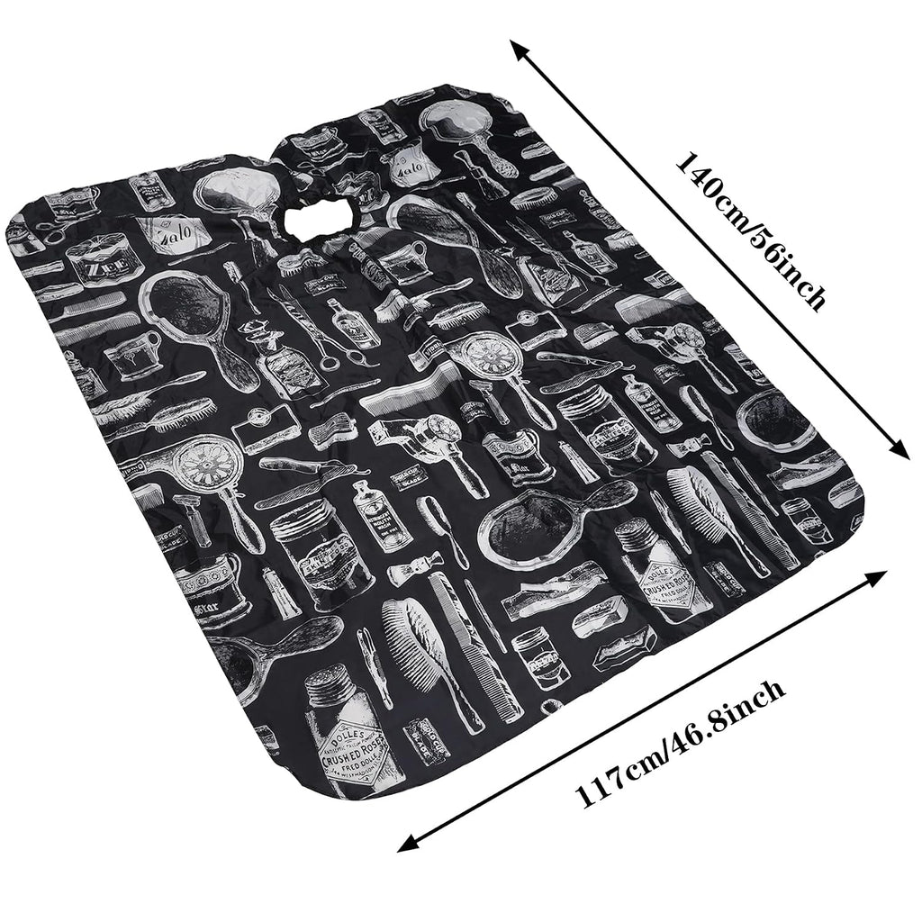 3 Pcs Professional Barber Cape for Adults,Hairdressing Salon Cape | Hairdresser Apron, Watertight Polyester, Easy