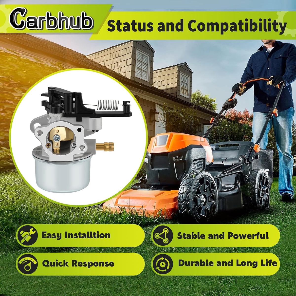 Carbhub 591137 Carburetor for 591137 590948 775EX Lawn Mower Engine Carb