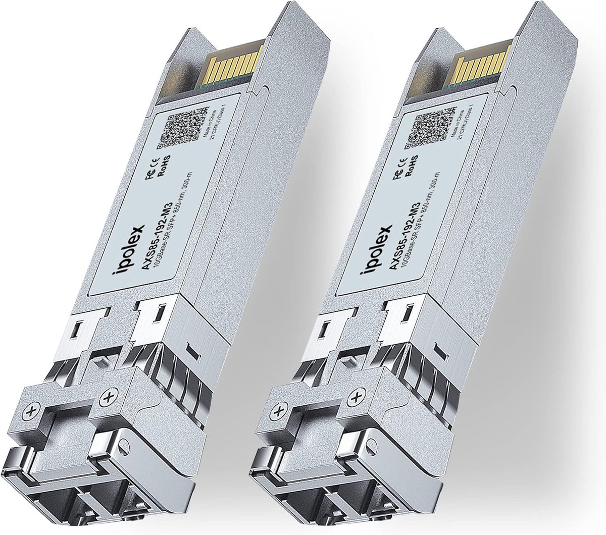 1 Pack ipolex X520-DA2, 10GbE Network Card and 2 Pack 10GBase-SR SFP+ Transceiver