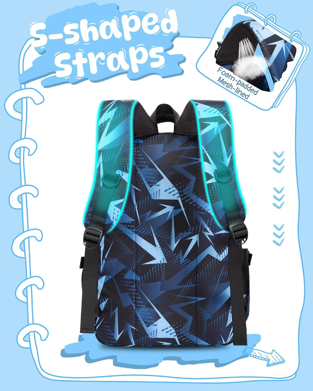 Kids School Backpack for Boys Girls Ages 6-8 8-10 10-12 Elementary Middle School Book Bags with Laptop Compartment