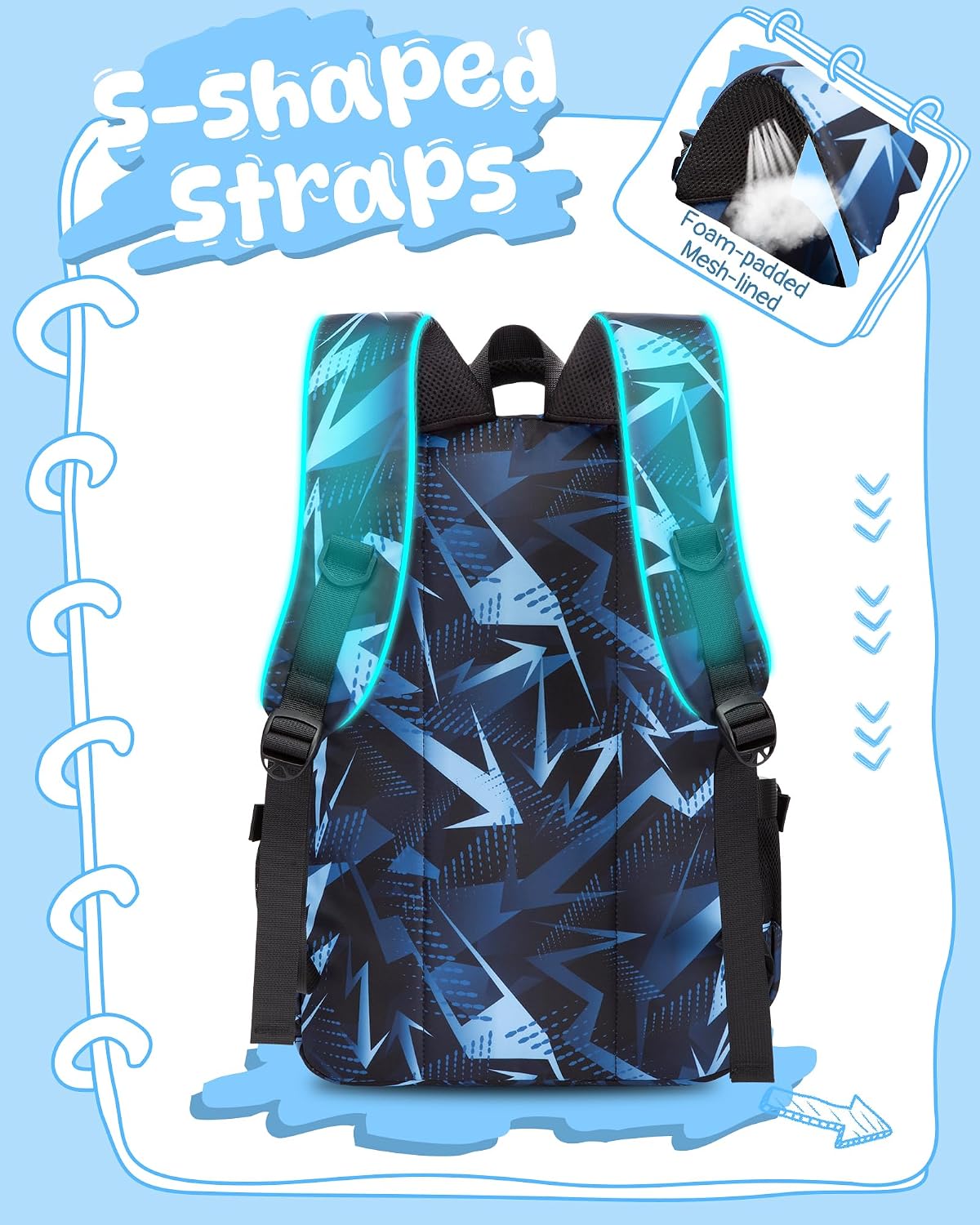 Kids School Backpack for Boys Girls Ages 6-8 8-10 10-12 Elementary Middle School Book Bags with Laptop Compartment