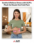 Rectangle Plush Gel Bead Ice Pack for Muscle Aches & Relaxation
