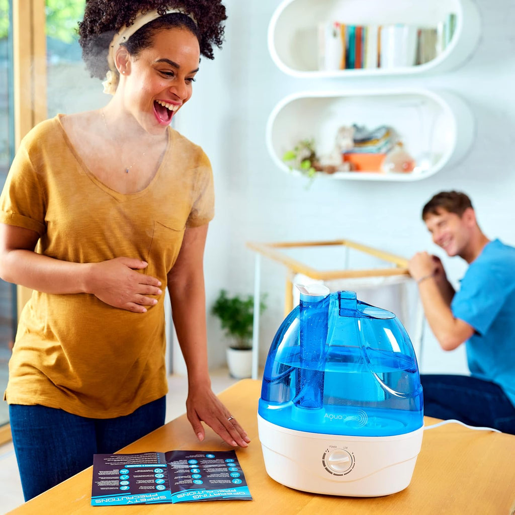 Cool Mist Humidifier (6L Water Tank) Quiet Ultrasonic Humidifiers for Bedroom & Large room - Adjustable -360 Rotation
