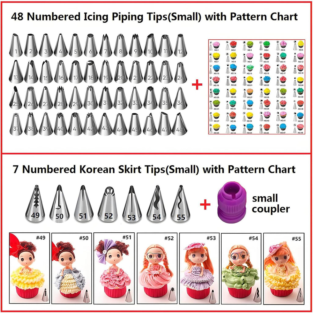 Cake Decorating Kit, 340 Pcs Baking Tools (Purple)