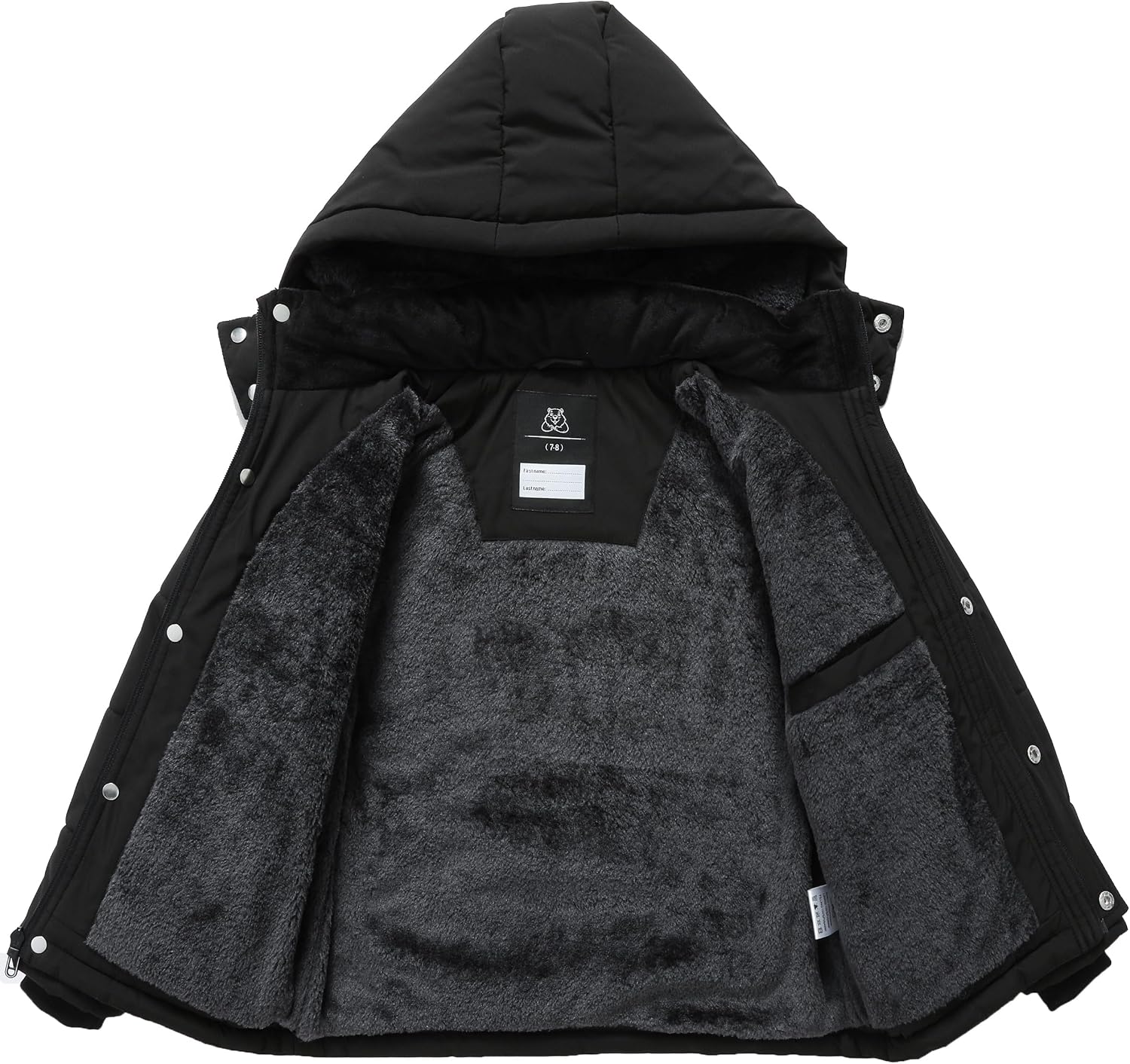 Boy's Waterproof Winter Jacket Warm Puffer Coat Fleece-Lined Parka | Insulated Outerwear Detachable Hood Down Jackets