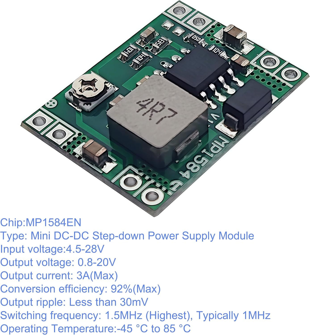 8PCS Mini MP1584EN DC-DC Buck Converter 3A Adjustable Step-Down Power Supply Module