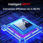 30A MPPT Solar Charge Controller Solar Panel Regulator - Auto-Detect 12V/24V System with Adjustable LCD Display Dual
