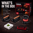 Smash Burger Press Kit, Cast Iron Burger Smasher, Steak Weight