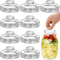 9 Pack Glass Fermentation Weights with Easy Grip Handles, Heavy Glass Fermenting Lids Kit for Wide Mouth Mason Jar