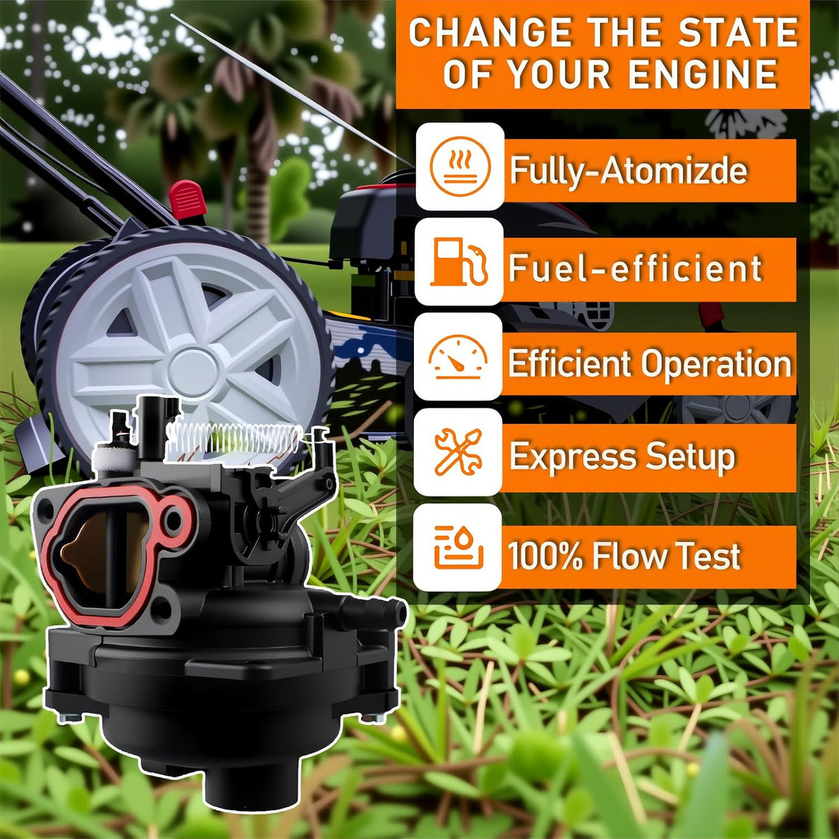 Toro Recycler 22 Carburetor Kit - 20339 Parts - Comprehensive Tune Up for 21465 & 7.25 163cc