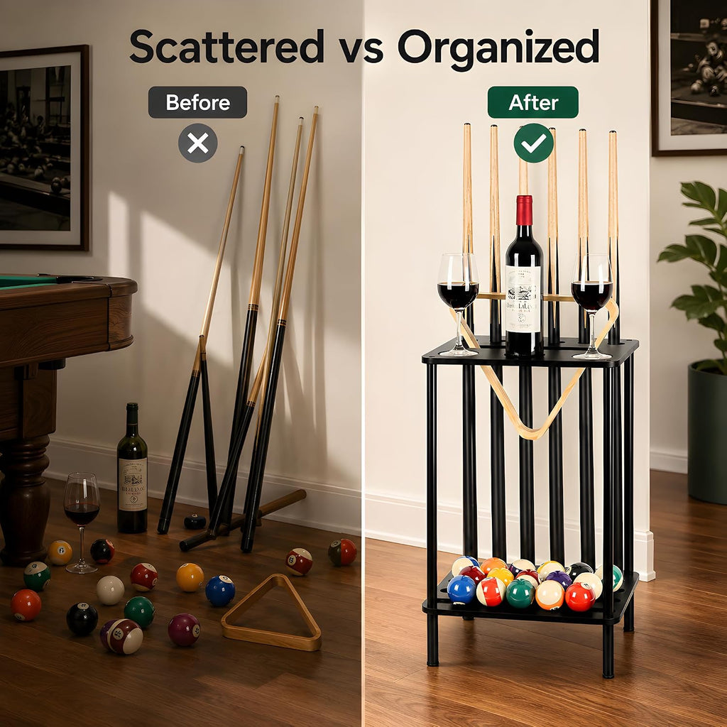Pool Stick Holder Pool Table Accessories Pool Cue Holder Rack Billiard Cue Racks Set Cue Stick Holder Floor Stand