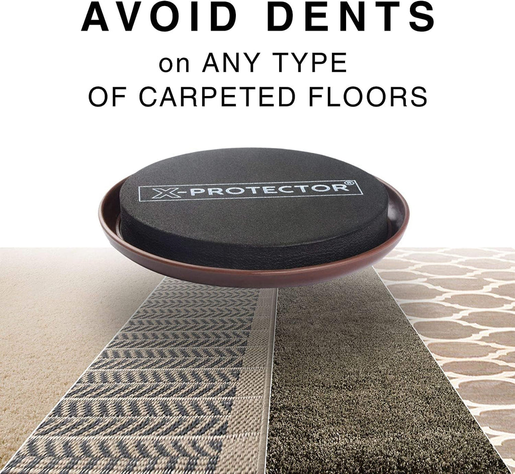 Furniture Sliders for Carpet X-PROTECTOR - 8 PCS Heavy Moving Pads 4 3/4" | Premium Sliders for Furniture. Move Your