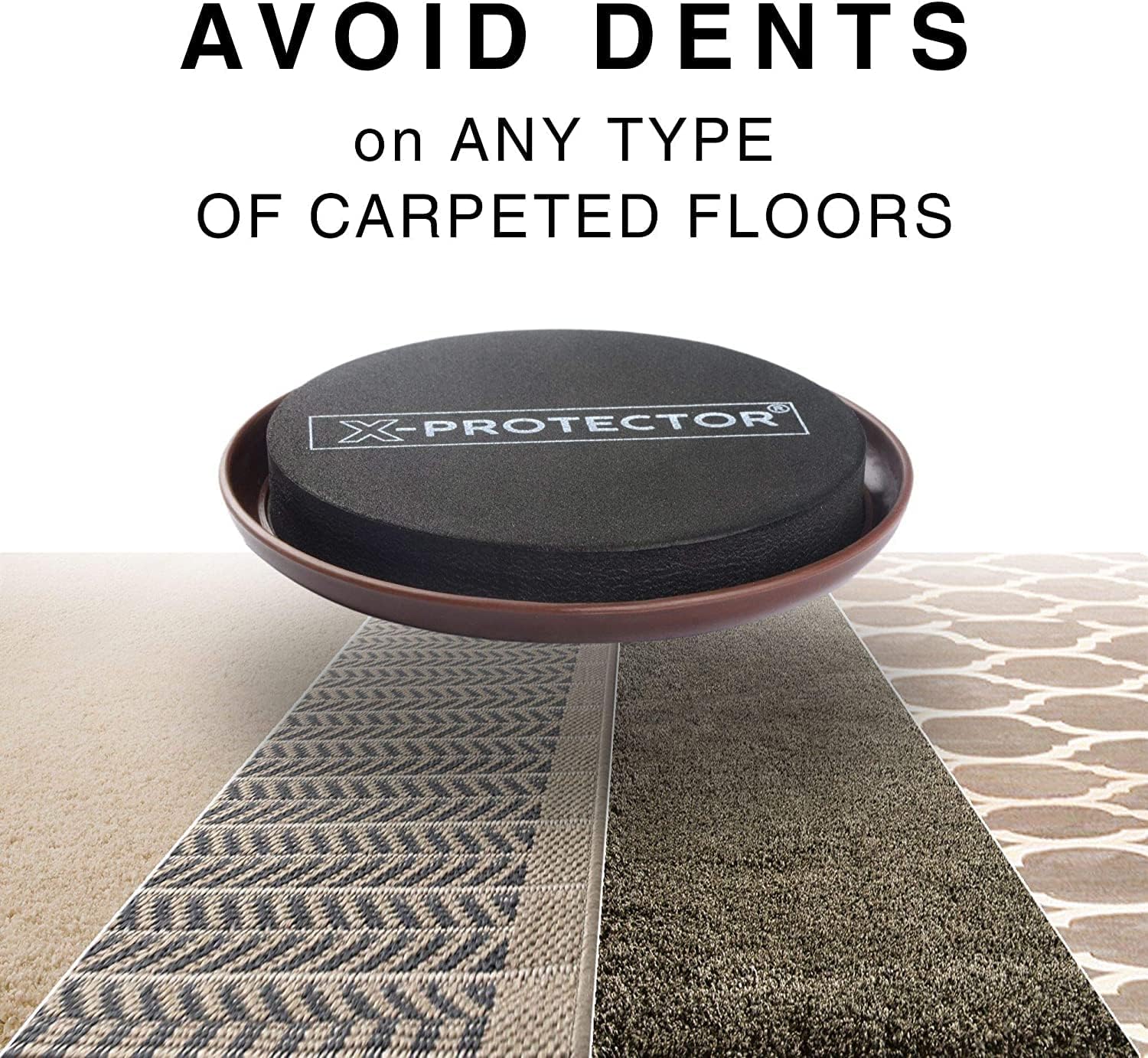 Furniture Sliders for Carpet X-PROTECTOR - 8 PCS Heavy Moving Pads 4 3/4" | Premium Sliders for Furniture. Move Your