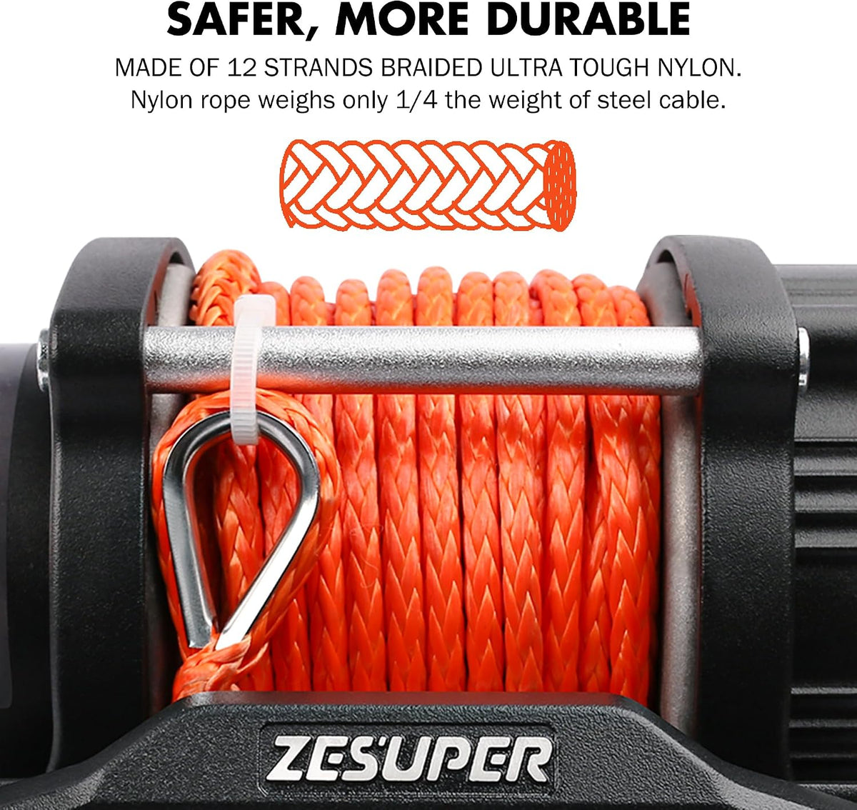 4500 lb Electric Winch 12V Waterproof IP67 for ATV UTV Boat Trailer