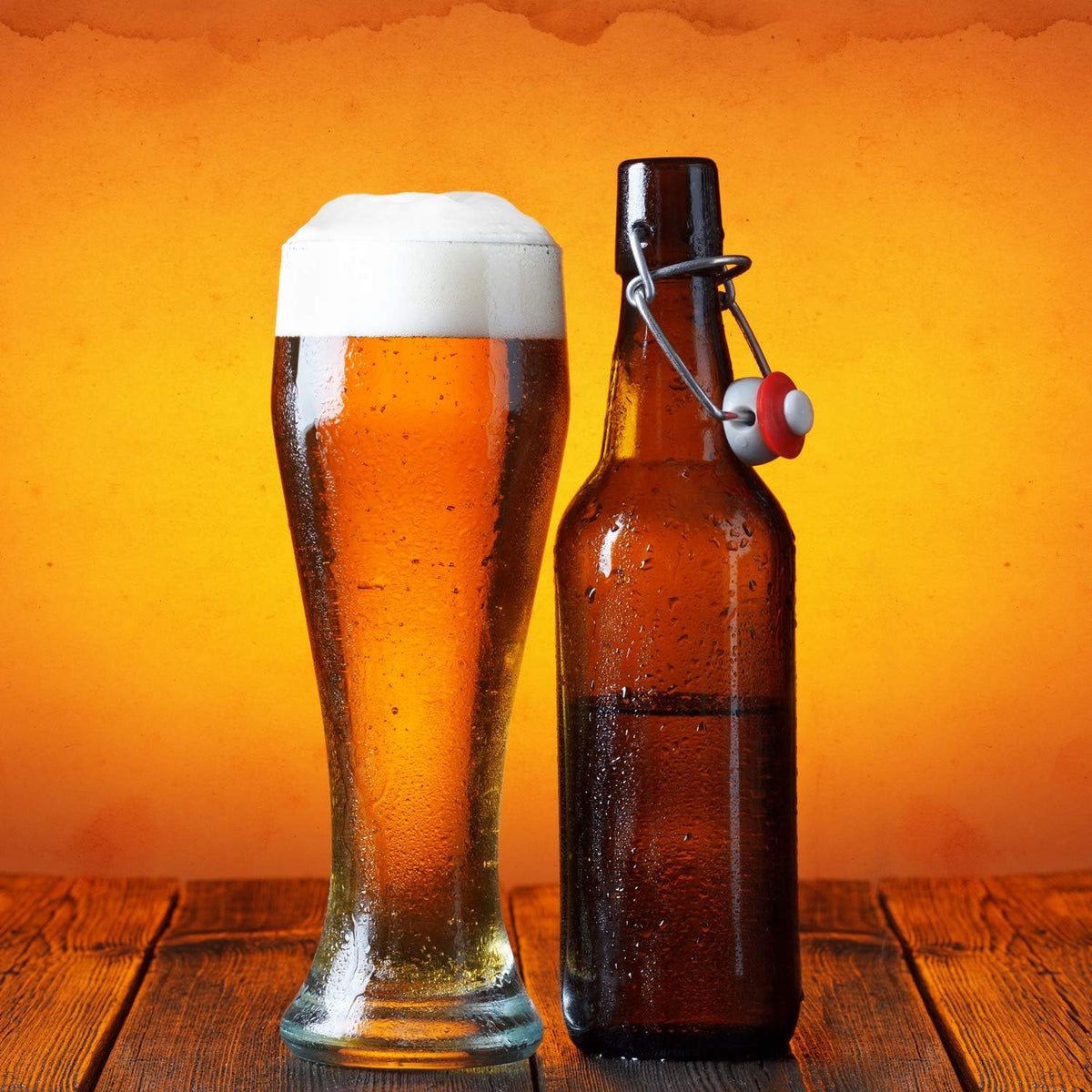 USA Made Nucleated Pilsner Glasses- Etched Beer Glass for Better Head Retention, Aroma and Flavor - 16 oz Craft Beer